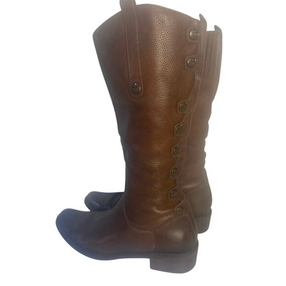 Matisse Women Calf Knee Brown Boho Leather Button Sargent Riding Boot Size 7.5 - Picture 1 of 6